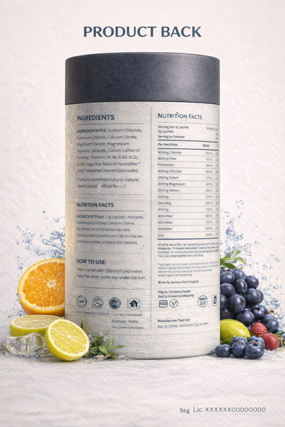 Somras9 Advanced Electrolytes – Zero Sugar Hydration Mix | Energy & Rehydration | 20 Sachets
